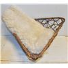 Image 1 : ESTATE SHEEPSKIN RUG IN TRIANGLE RATTAN BASKET