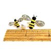 9)  GOLD TONE WITH BLACK AND YELLOW ENAMEL