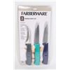 Image 1 : NEW FARBERWARE 3PC PARING KNIFE SET