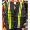 Image 1 : BLACK LARGE HEAVY SURVEYOR SAFETY VEST WITH