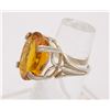 Image 2 : CERTIFIED STERLING SILVER 17.29CTS CITRINE RING SIZE 7.5