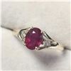 BZ1357-6 10K RUBY DIAMOND RING SIZE 7