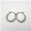 Image 1 : BZ1357-33 10K CRYSTAL 0.67G HOOP EARRINGS