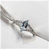 S211-218 14K AQUAMARINE DIAMOND RING