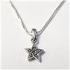 Image 1 : BZ1357-27 SILVER MARCASITE STAR 16" NECKLACE