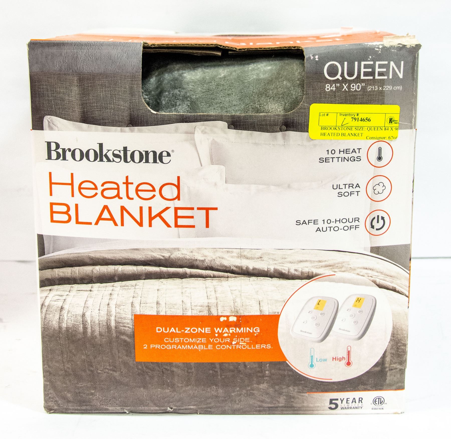 BROOKSTONE SIZE QUEEN 84 X 90 HEATED BLANKET