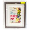 Image 1 : WALT DISNEY PETER PAN FRAMED ART WORK 15" X 12"