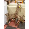 Image 1 : PAIR OF WICKER REINDEERS 44" TALL + 27" TALL