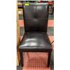 LEATHER DINING CHAIR WITH TALL BACK