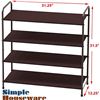 Image 2 : NEW REPACK SIMPLE HOUSEWARE 4 TIER SHOE RACK SHELF