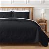 Image 1 : NEW VEEYOO KING SZ QUILTED 3 PIECE DUVET COVER SET