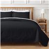 Image 1 : NEW VEEYOO KING SZ QUILTED 3 PIECE DUVET COVER SET