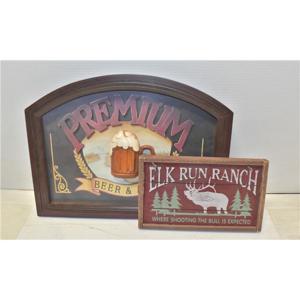 TWO MAN CAVE WOOD SIGNS