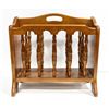 Image 1 : VINTAGE WOOD MAGAZINE RACK SOLD WITH METAL