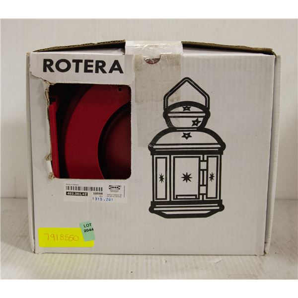 NEW IKEA RED ROTERA LANTERN IN BOX