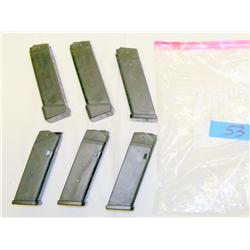 LOT of 6 Glock Mags for Glock 21 semi auto pistol