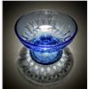 Image 2 : Glorious Cobalt Blue Thumbprint Pressed Glass Desert Cup or Cocktail Glasses