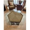 Image 2 : Octagon Bamboo Side Table 23 x 27H
