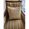 Image 2 : Tommy Bahama Home Collection Walnut Parlour Chair Basket Weave Sides 32L x 28W x 37H