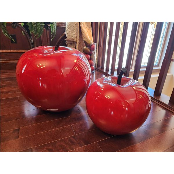 Decorative Resin Apples Large 21H x 15W Small 15.5H x 11.5W