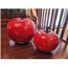Image 1 : Decorative Resin Apples Large 21H x 15W Small 15.5H x 11.5W