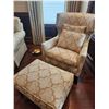 Image 2 : Lexington Upholstery Lounger & Matching Foot Stool 41H x 30L x 28W
