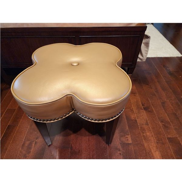 Leather Stool 21.5W x 19.5H