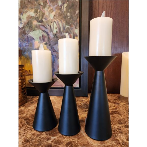 Set of 4 Candle Holders 10.5 Tallest
