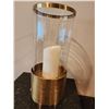 Image 2 : Gold Decorative Huricane Lamp by Studio Home 19T