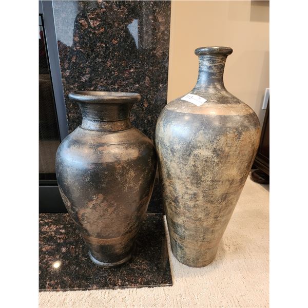 Decorative Clay Vases 25" H