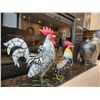 Image 1 : Two Metal Roosters 19" H