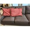 Image 3 : Lexington Home Decor Brown Fabric Sofa 84 x 36 Long Piece 36H