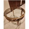 Image 3 : Glass Top Round Side Table 28L x 24H
