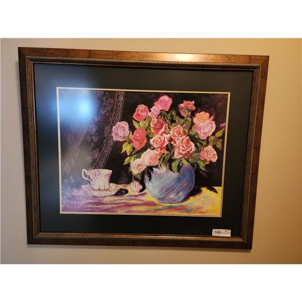 Pastel Floral Painting Leona B 32L x 27.5H