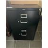 Image 1 : HON Black 2 Drawer Filing Cabinet 26L x 18.5 x 29