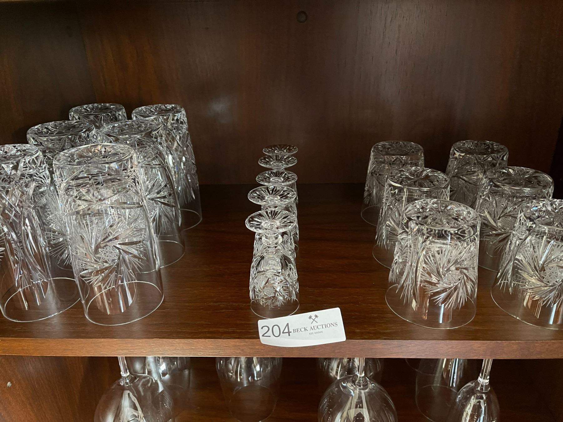 Crystal Pinwheel Glass Collection - Beck Auctions Inc.