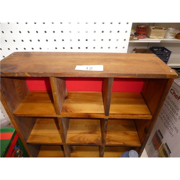 wooden display shelf