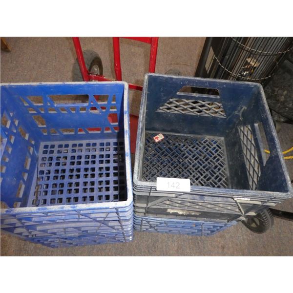 plastic milk crates