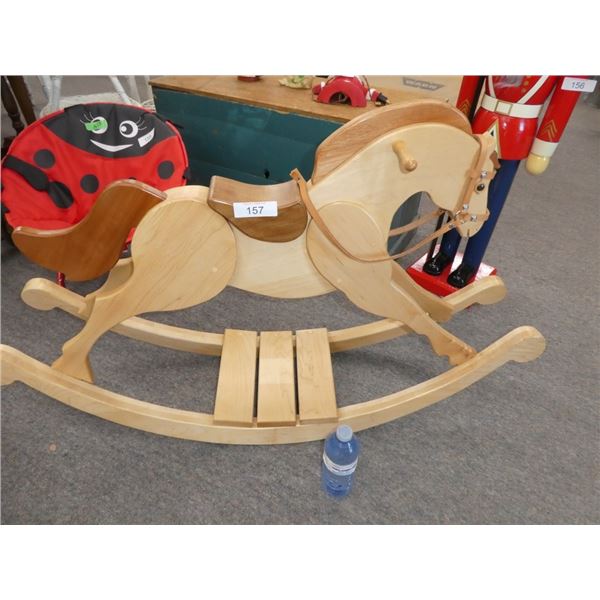wooden rocking horse