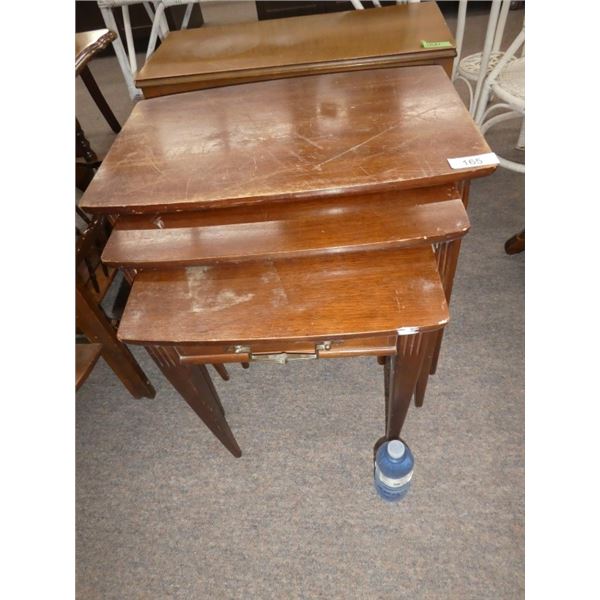 wooden stacking tables