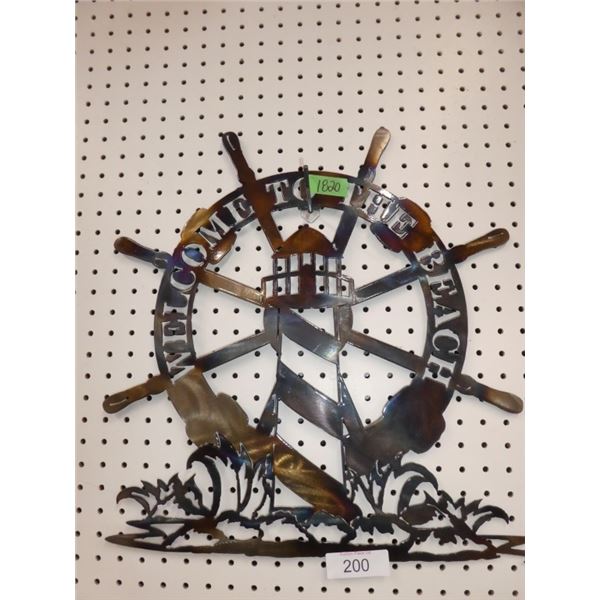 decorative "Welcome to the Beach"metal  decor