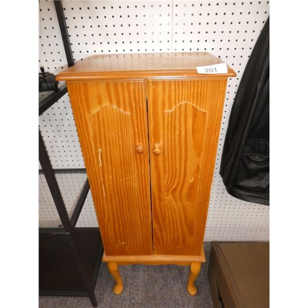 standing wooden jewelry box/chest/storage