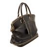 Image 2 : Louis Vuitton Black Suhali Leather Lockit MM Satchel Bag