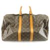 Image 2 : Louis Vuitton Brown Monogram Canvas Leather Keepall 45 cm Duffle Bag