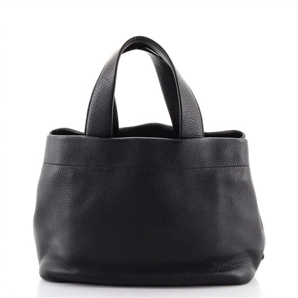 Prada Logo Tote Perforated Leather Medium