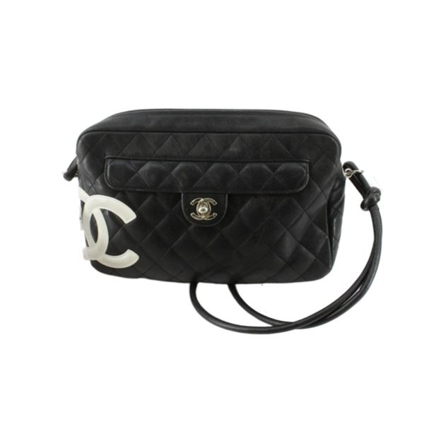 Chanel Black Quilted Calfskin Leather Cambon Ligne Shoulder Bag