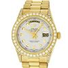 Image 1 : Rolex Mens 18K Yellow Gold Silver Diamond 2.6 ctw Quickset President Wristwatch