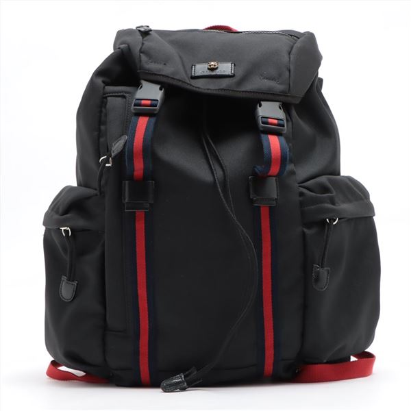 Gucci Black Nylon Tiger Head Backpack