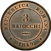 Image 3 : Roma. II Rep. Romana, 1849. Da 3 baiocchi 1849