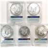 Image 2 : 2020 Set (5) American Silver Eagle PCGS-MS70